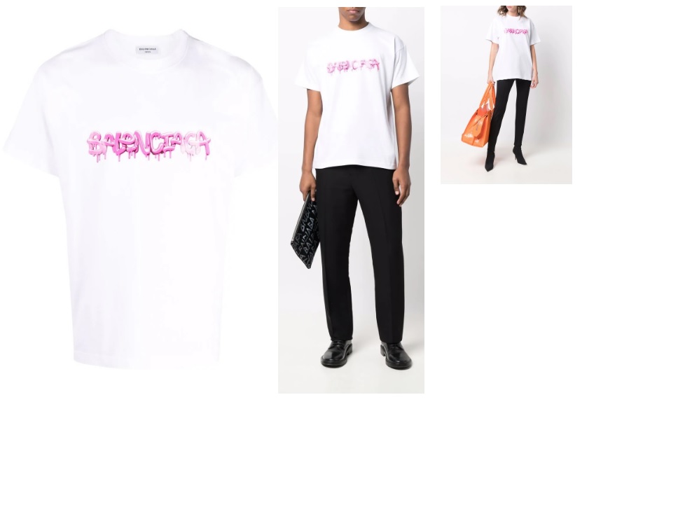 Balenciaga Print T-Shirt — 612966TLVF1