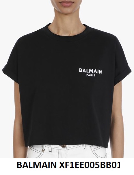 BALMAIN Women's Cropped T-Shirt — XF1EE005