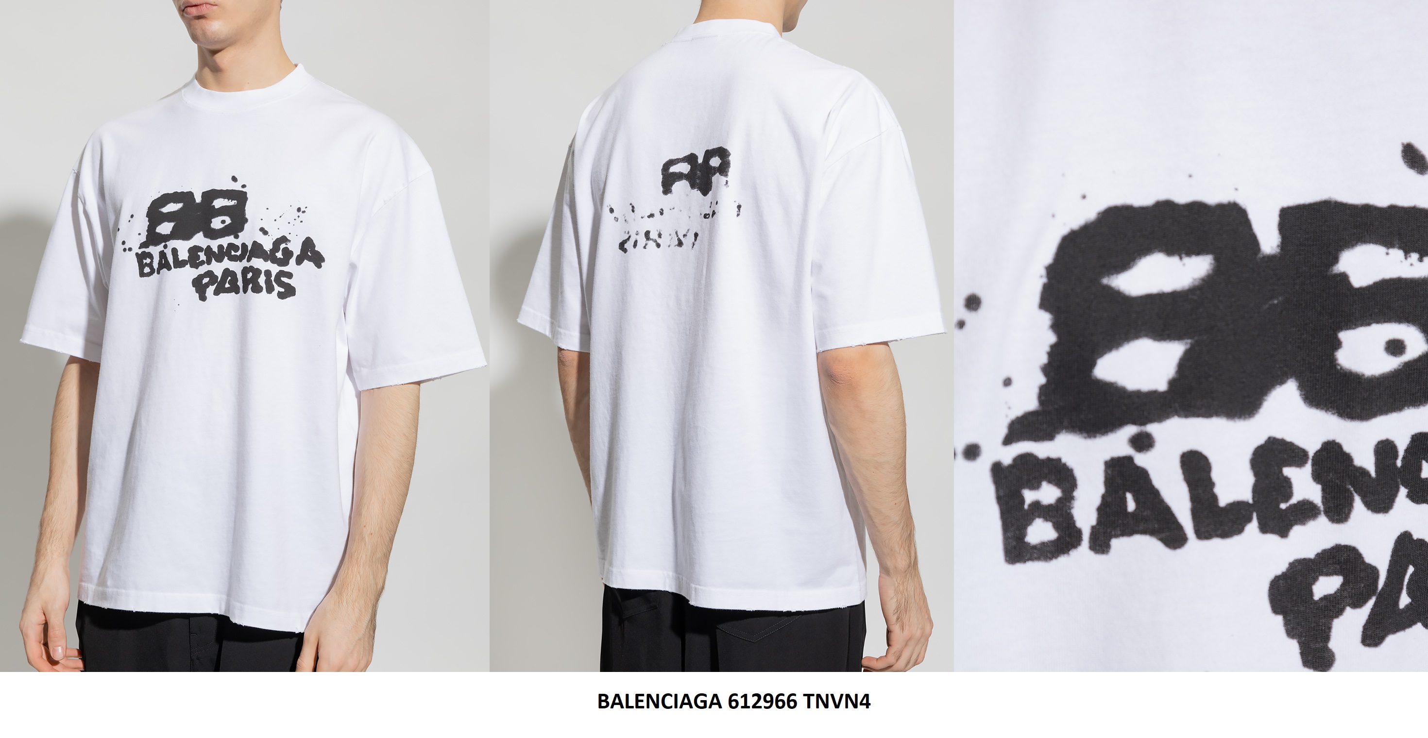 Balenciaga Logo T-Shirt — 612966TNVN4W