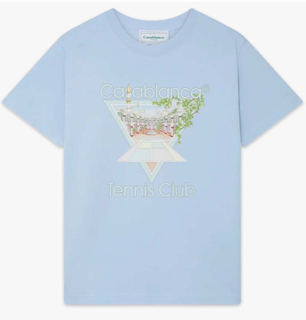 Tennis Club Icon T-Shirt — Light Blue