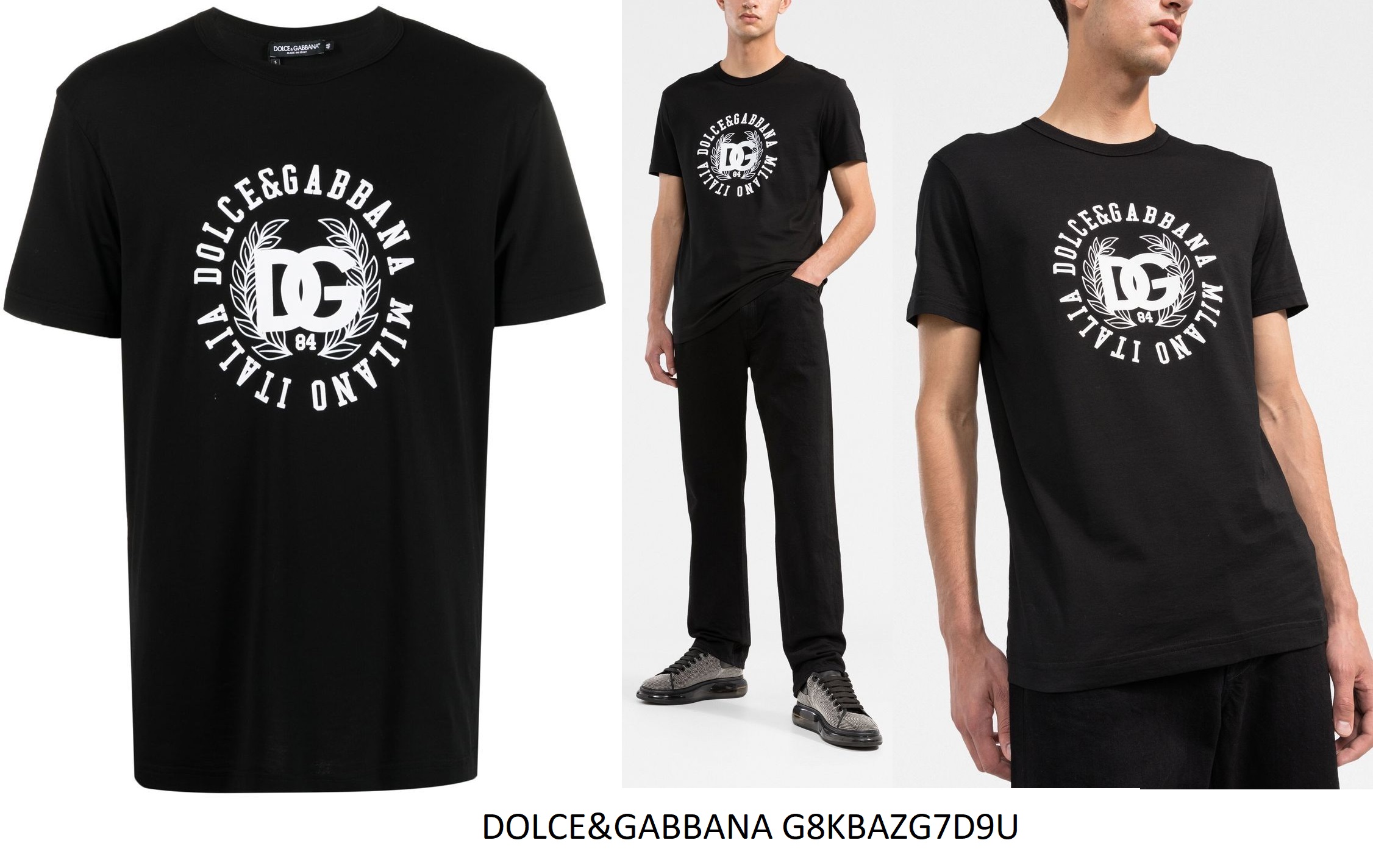 Dolce & Gabbana Circle Logo T-Shirt — Black