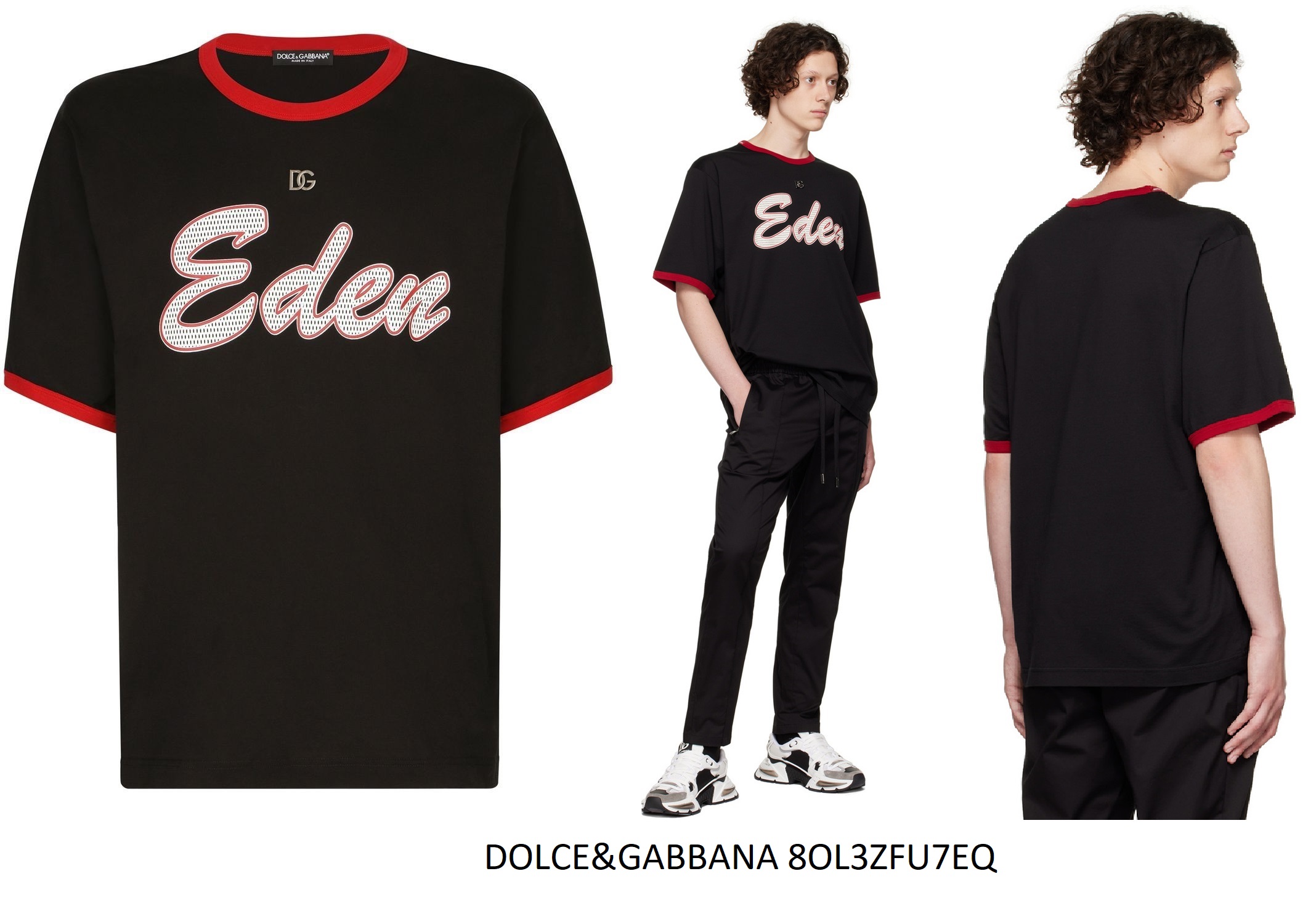 Dolce & Gabbana Eden Print T-Shirt — Black