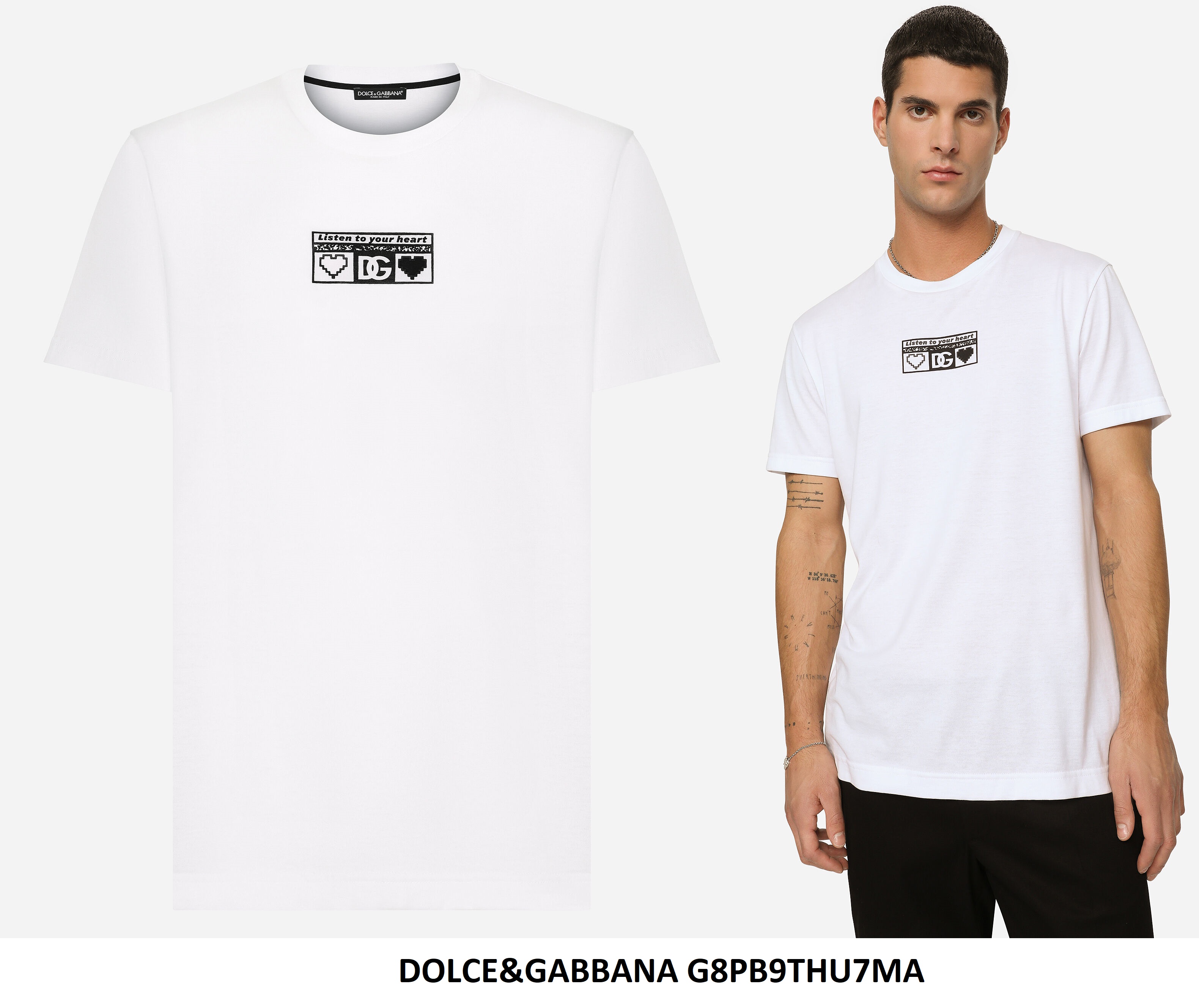 Dolce & Gabbana Logo Plaque T-Shirt — White