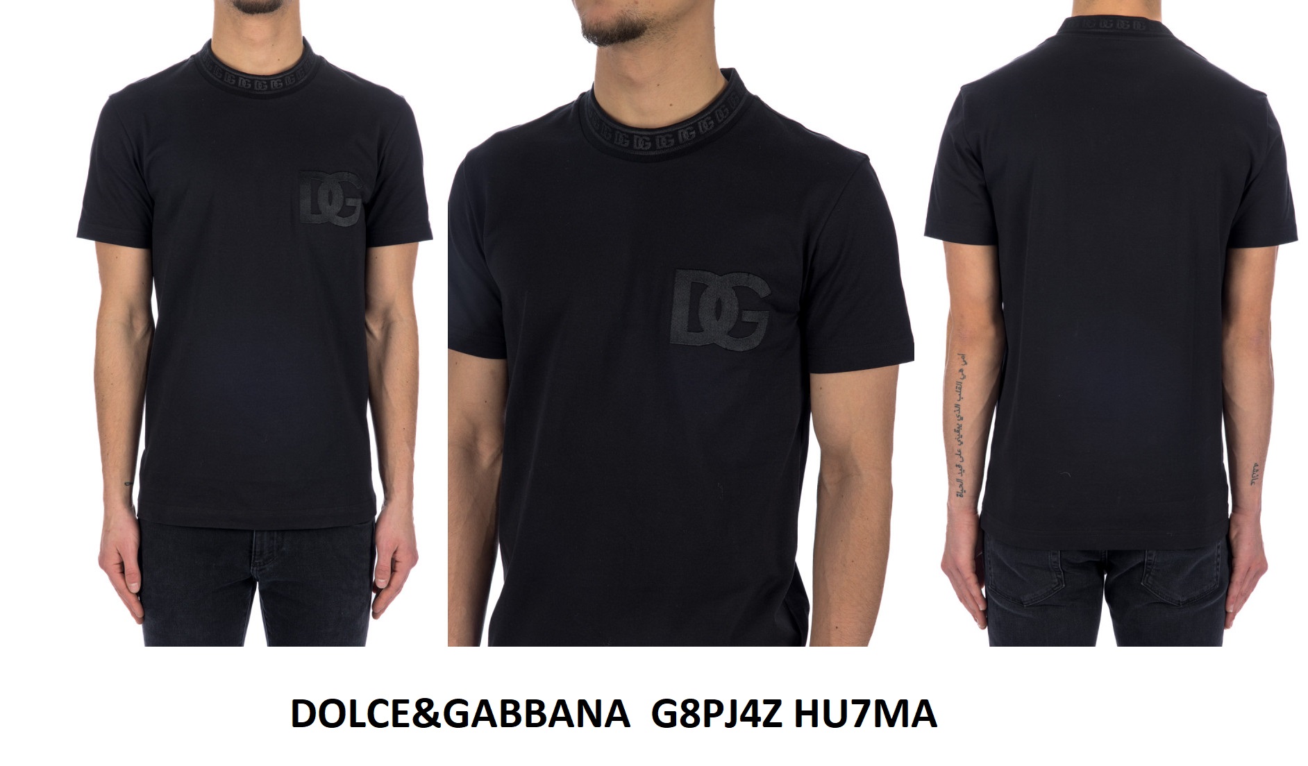 Dolce & Gabbana Logo Plaque T-Shirt — Navy