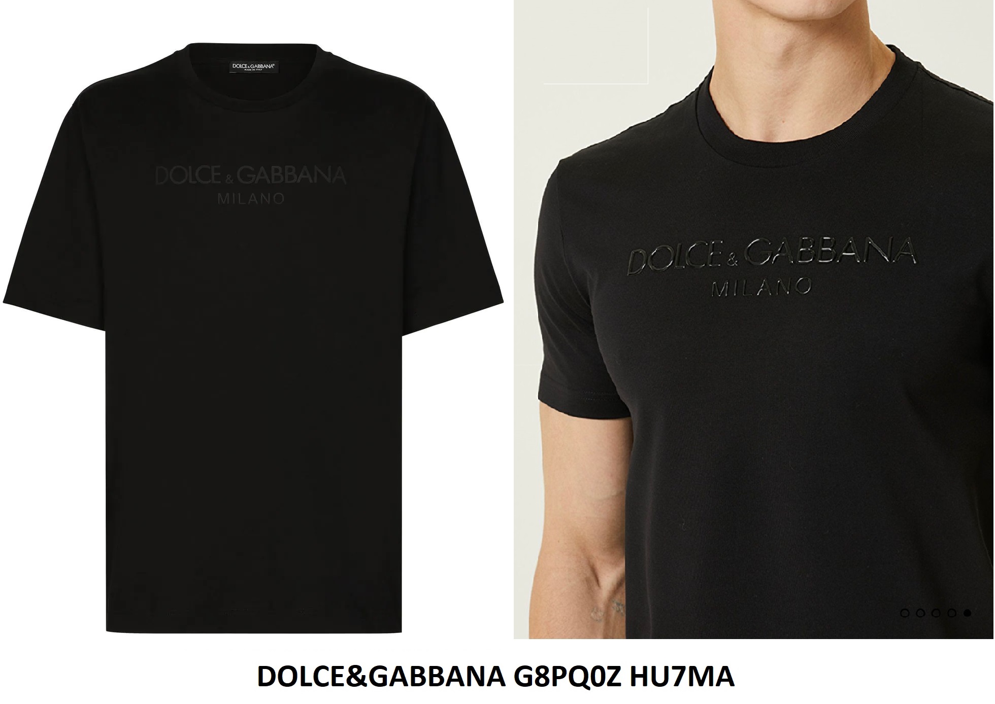 Dolce & Gabbana Tonal Logo T-Shirt — Black