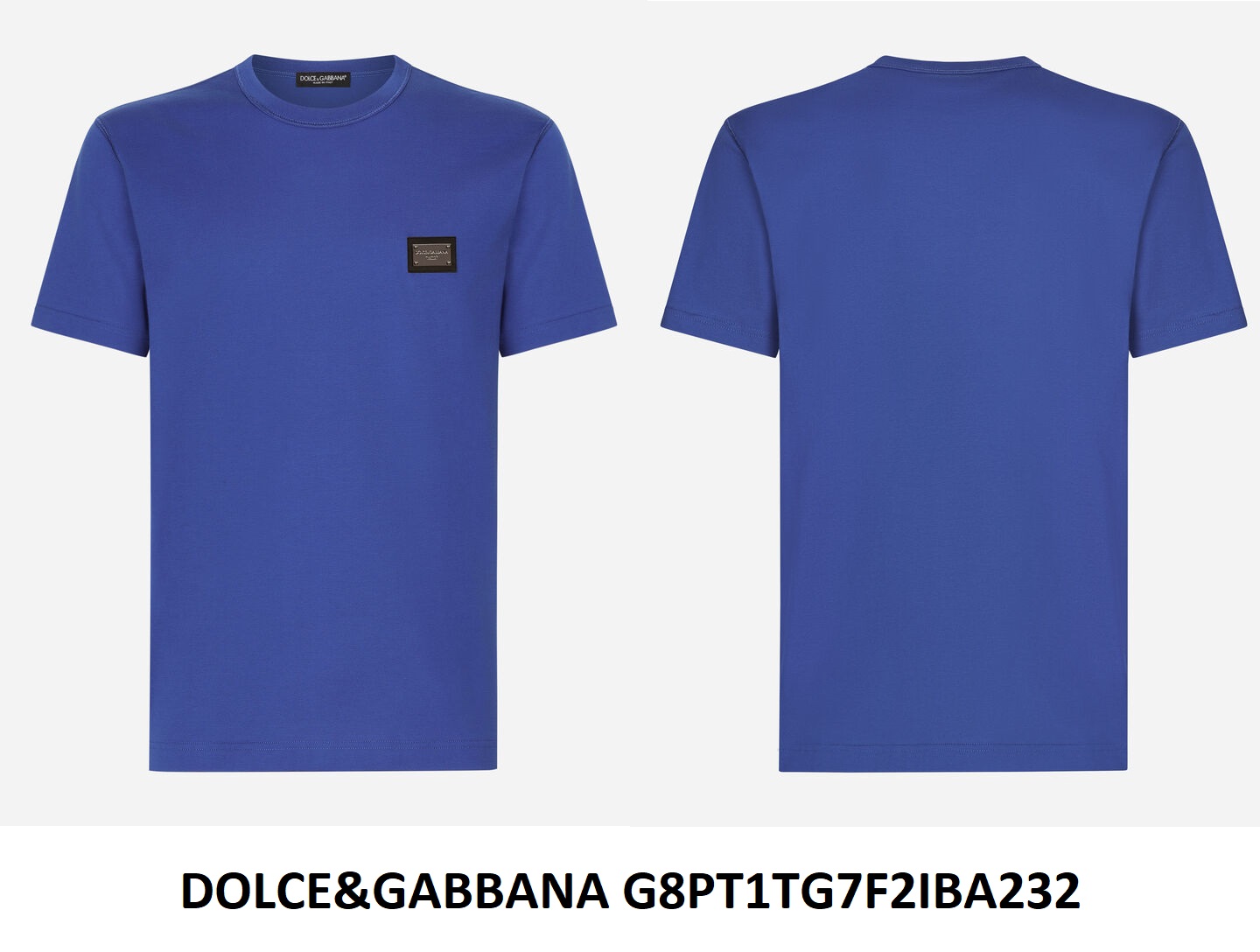 Dolce & Gabbana Logo Plaque T-Shirt — Blue