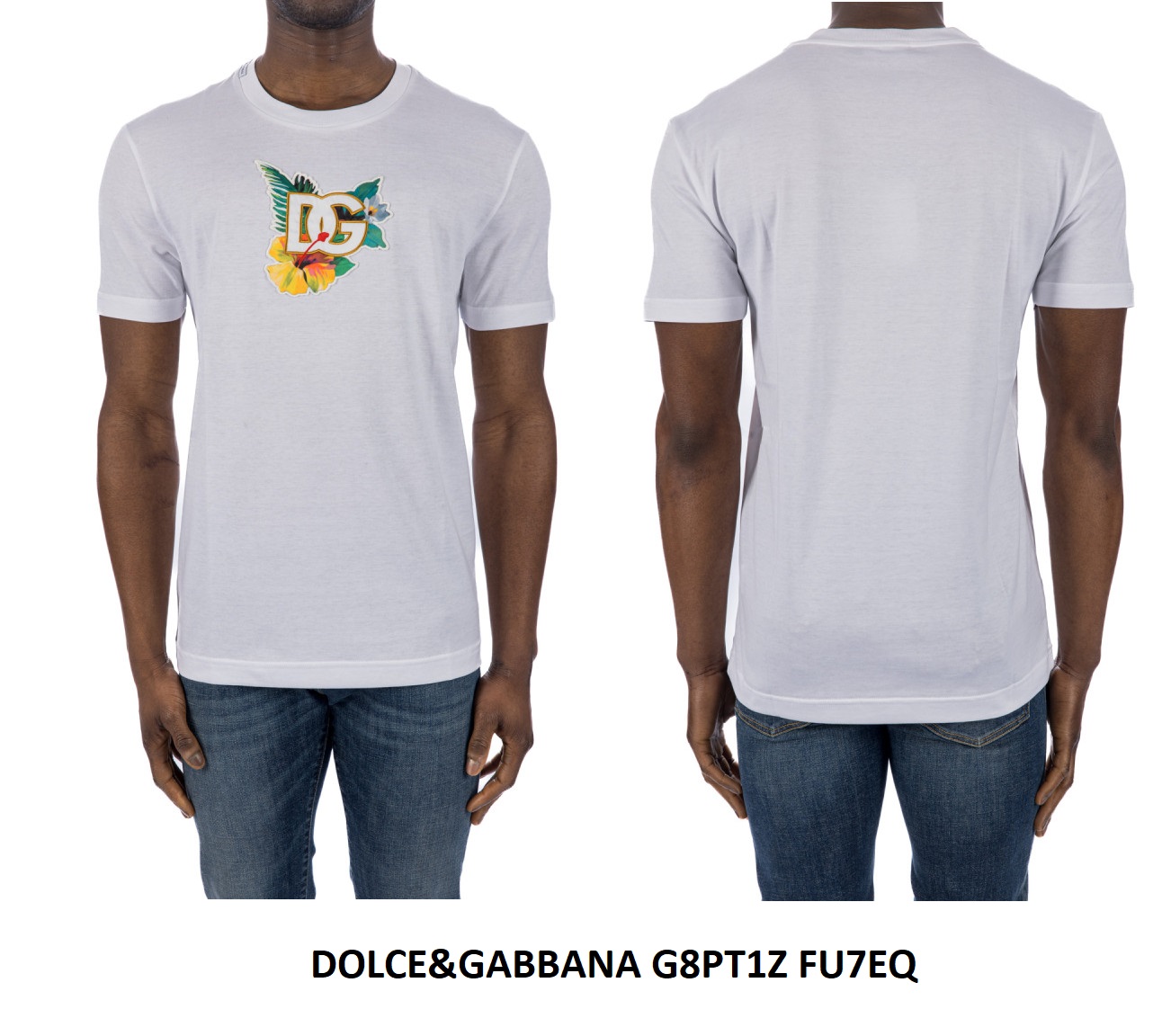 Dolce & Gabbana Floral Logo T-Shirt — White