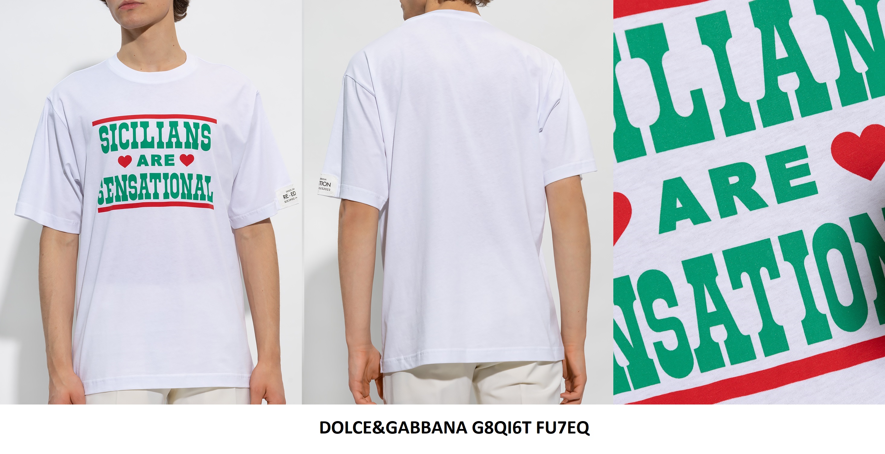 Dolce & Gabbana Slogan Print T-Shirt — White