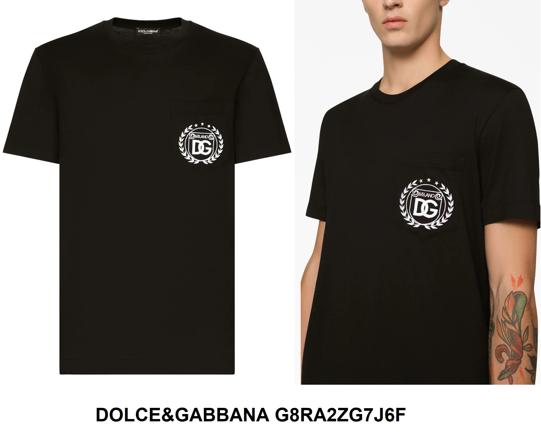 Dolce & Gabbana Crest T-Shirt — Black