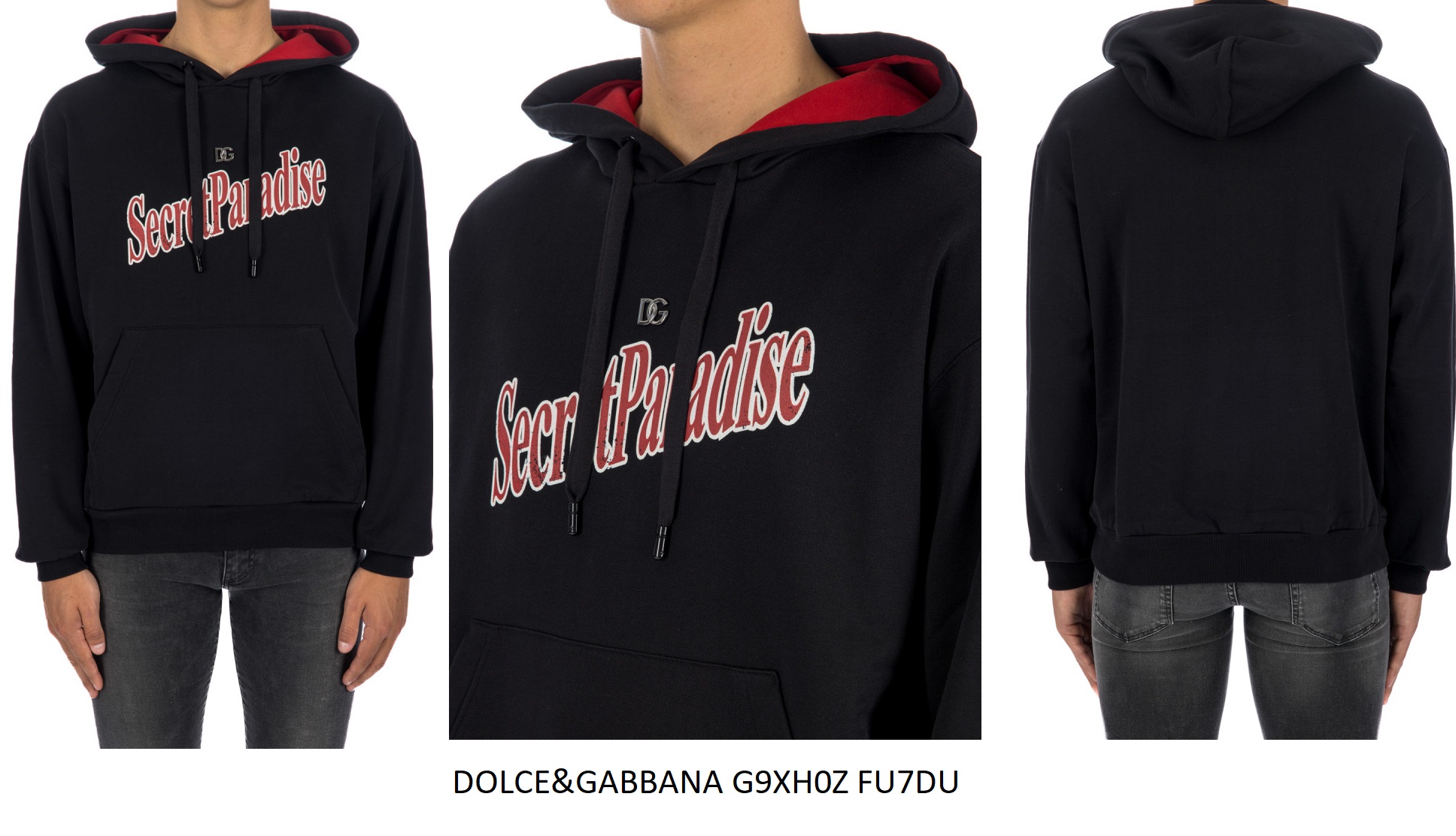 Dolce & Gabbana Print Hoodie — Black
