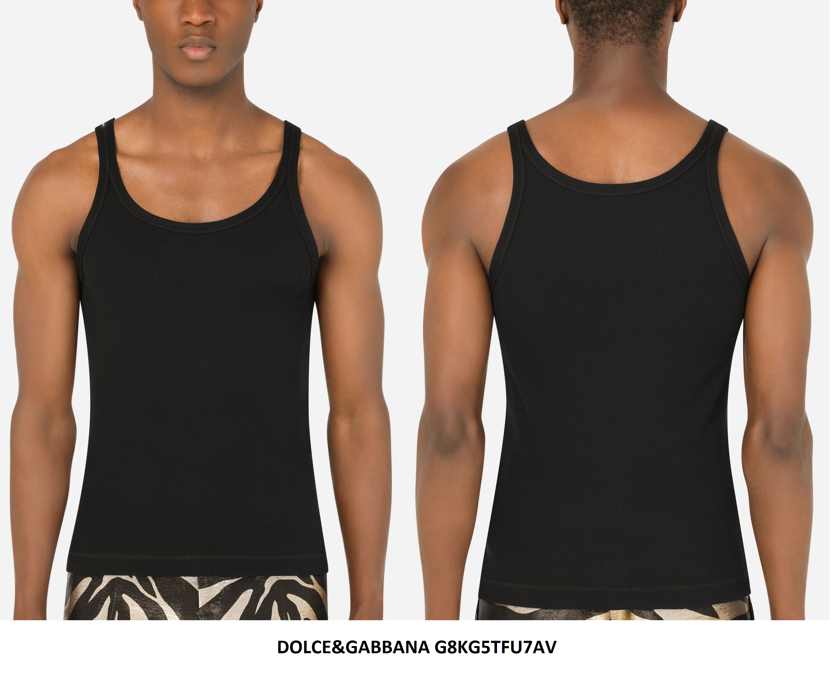 Ribbed Tank Top — Black