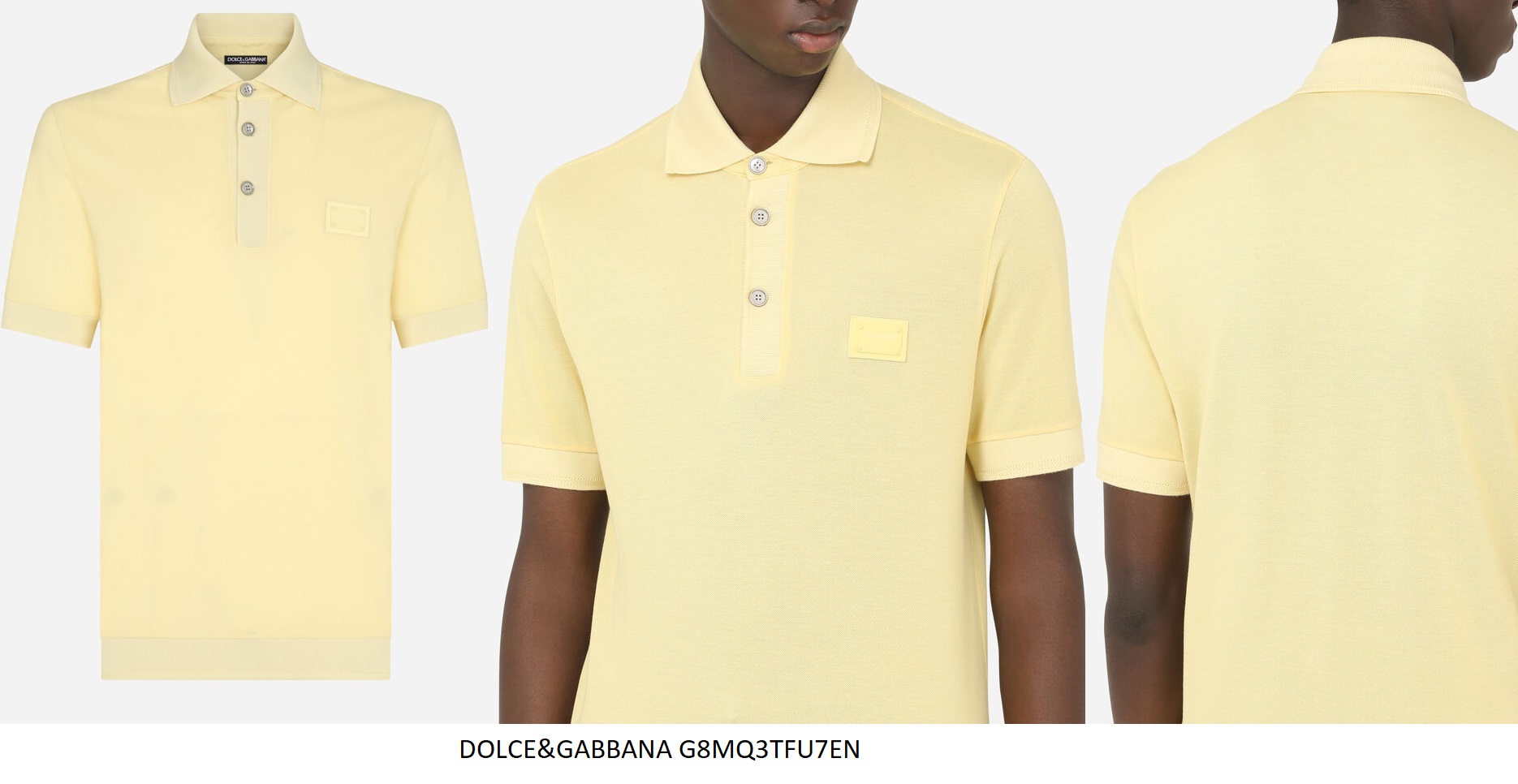 Logo Polo Shirt — Pale Yellow