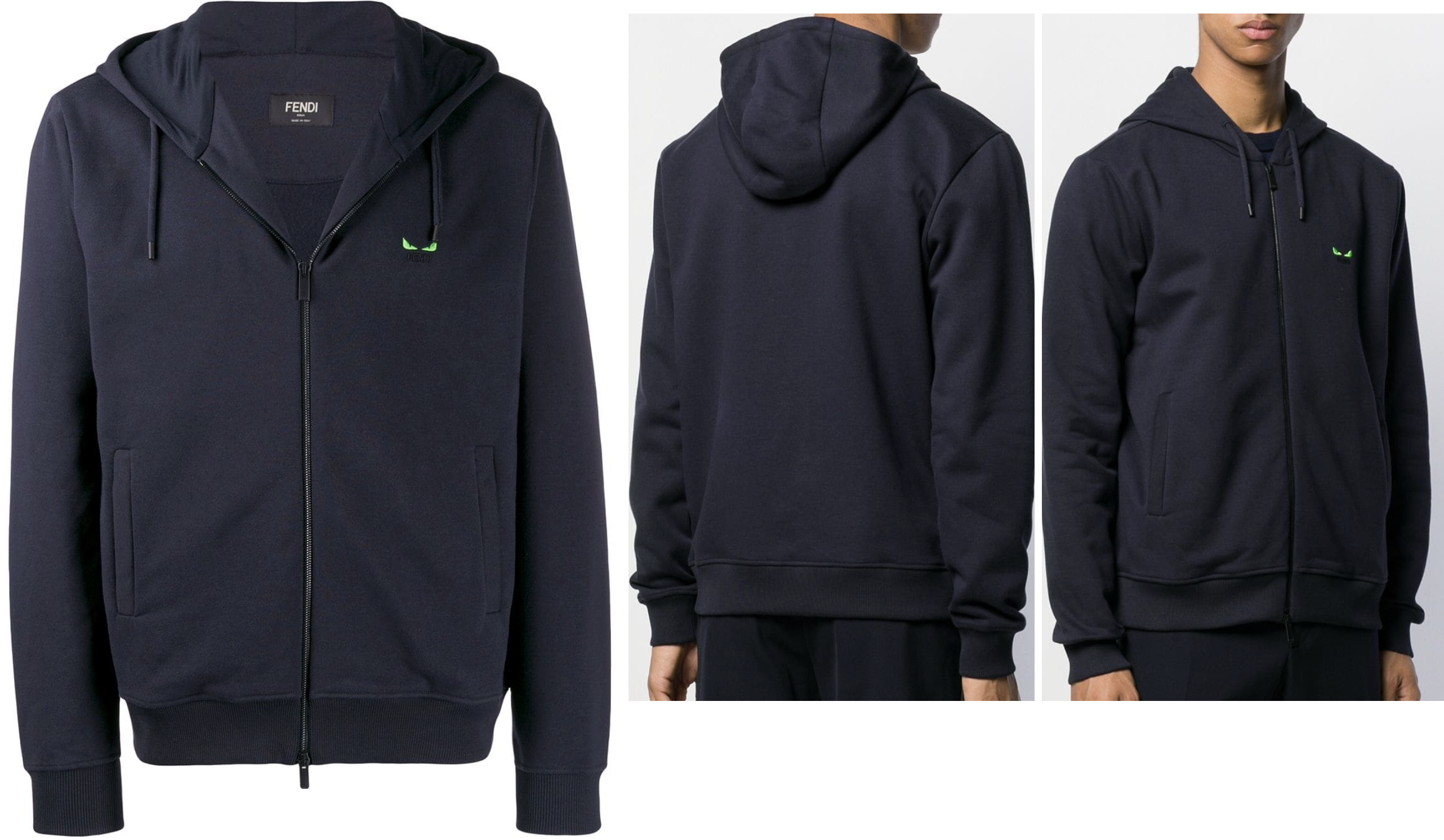Zip Hoodie, Navy