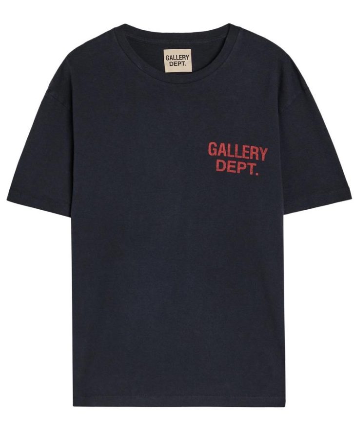 Gallery Dept. Logo Chest Print T-Shirt — Navy/Red