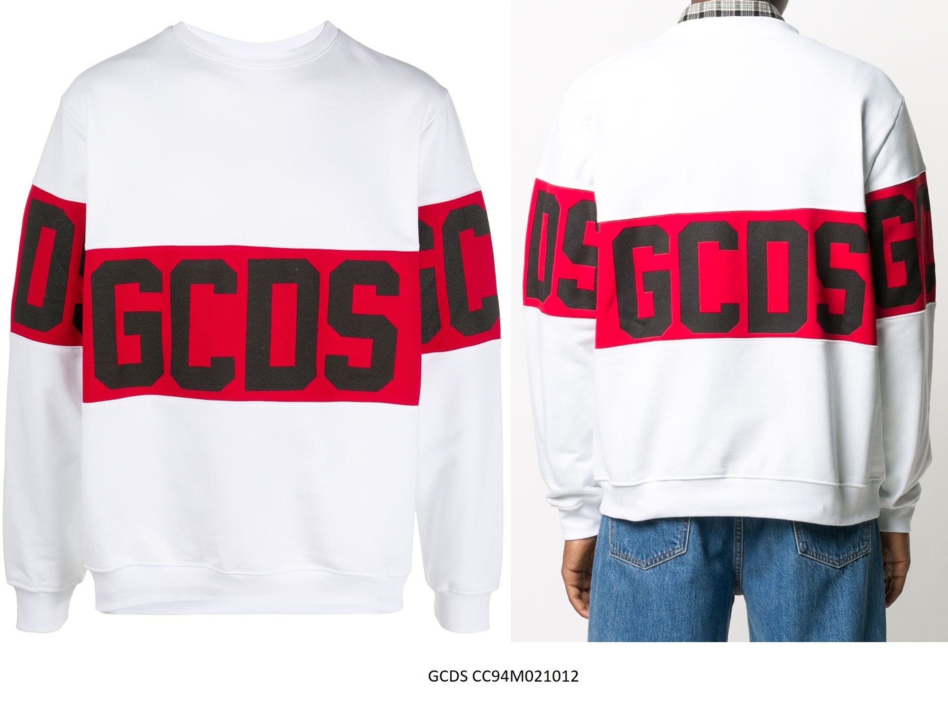 Band Logo Sweatshirt, White — CC94M021012