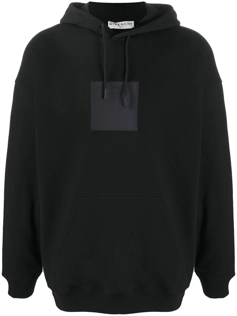 Logo Patch Hoodie, Black