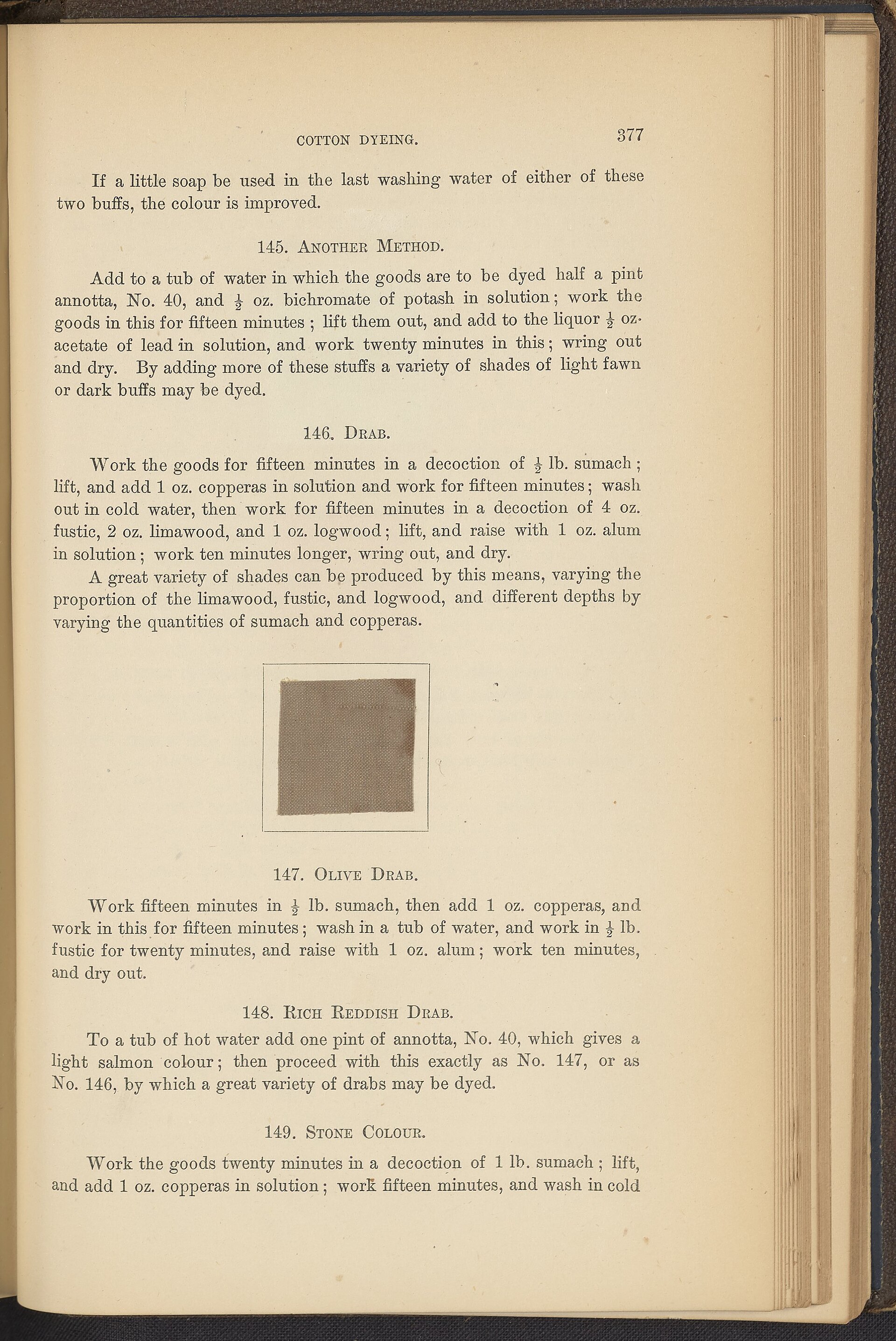 The third edition of a work, updated from the first to include an updated description of contemporary dyeing machinery, advances in science,