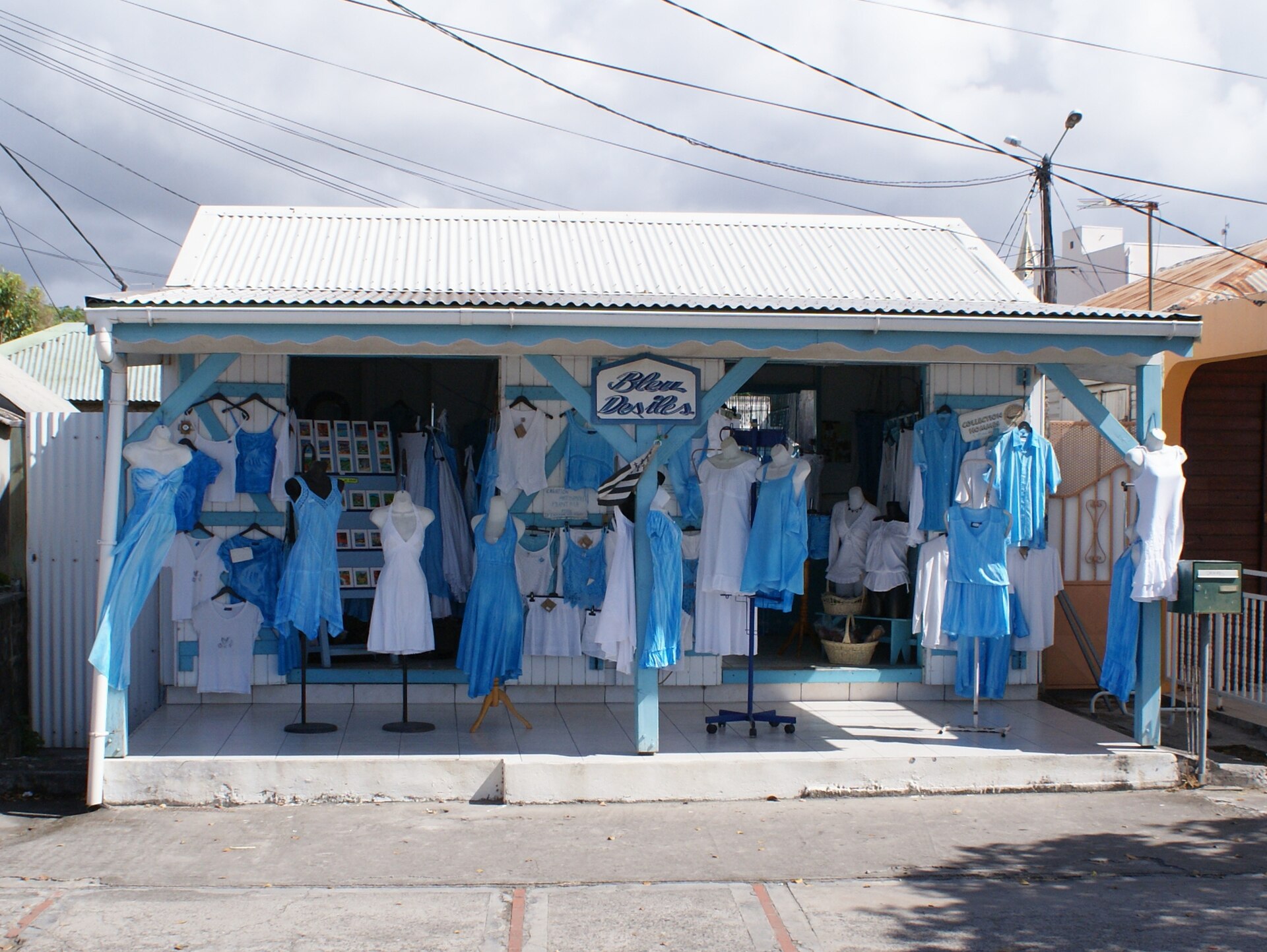 Bleau Des iles. Clothing store in Sainte-Anne (Guadeloupe).