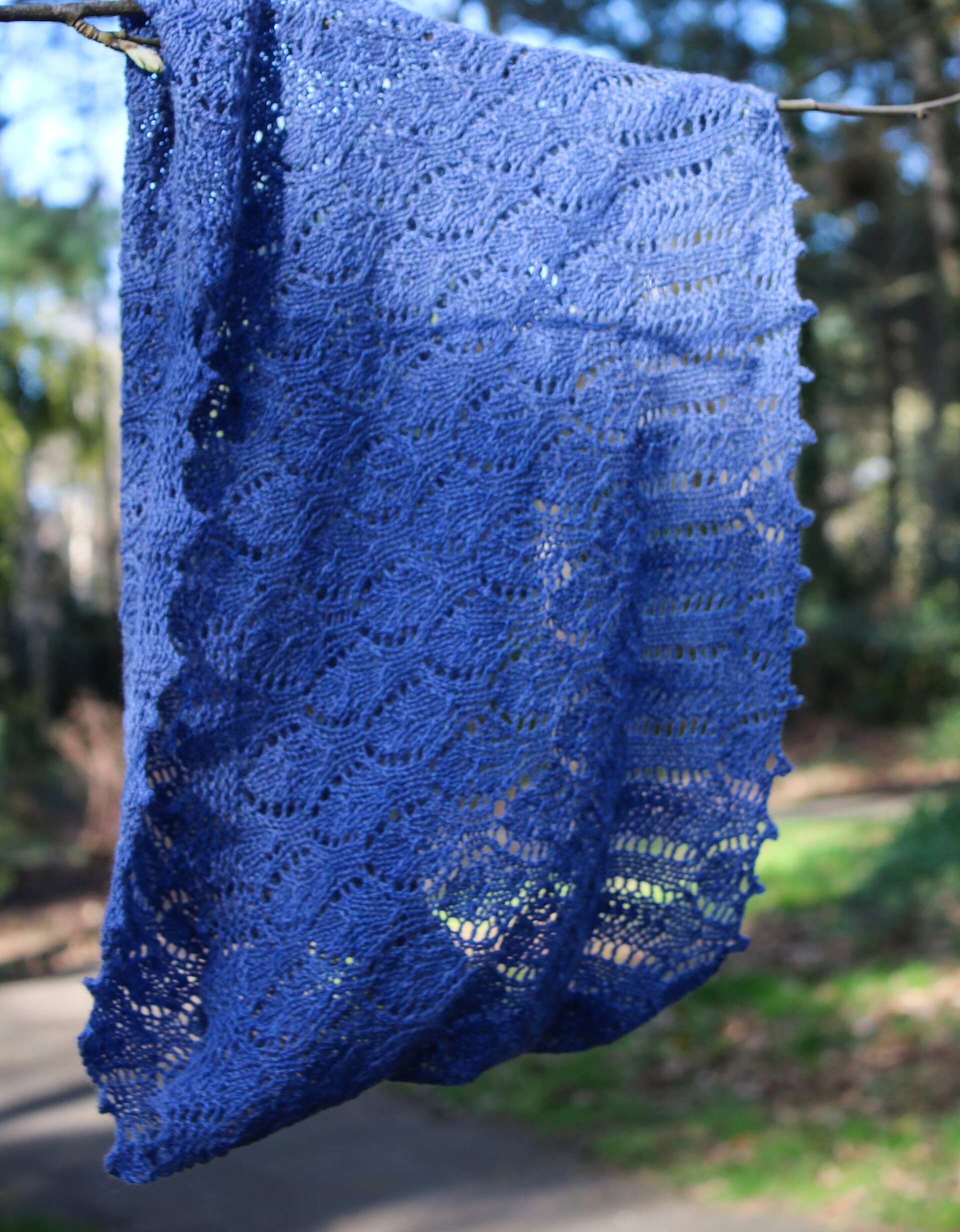Knitted for my Mum's birthday. Incredibly soft cashmere lace yarn from Yarntelier.