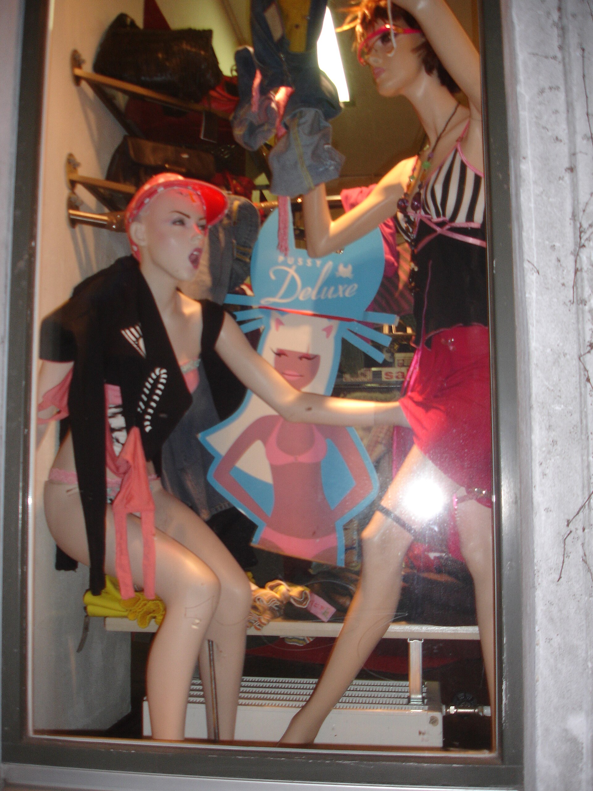 Mannequins at a fashion shop window in Berlin.