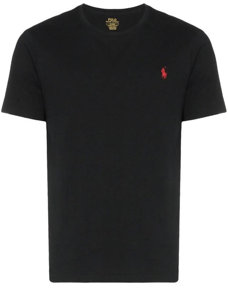 Custom Slim Fit T-Shirt — Black/Red Pony