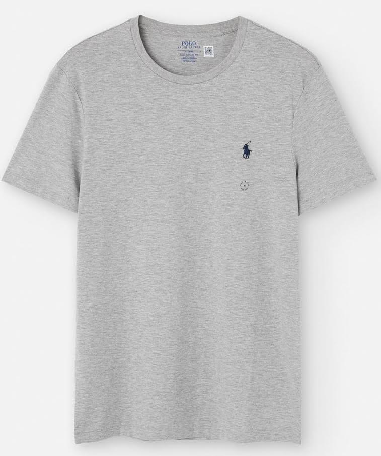 Custom Slim Fit T-Shirt — Grey/Navy Pony