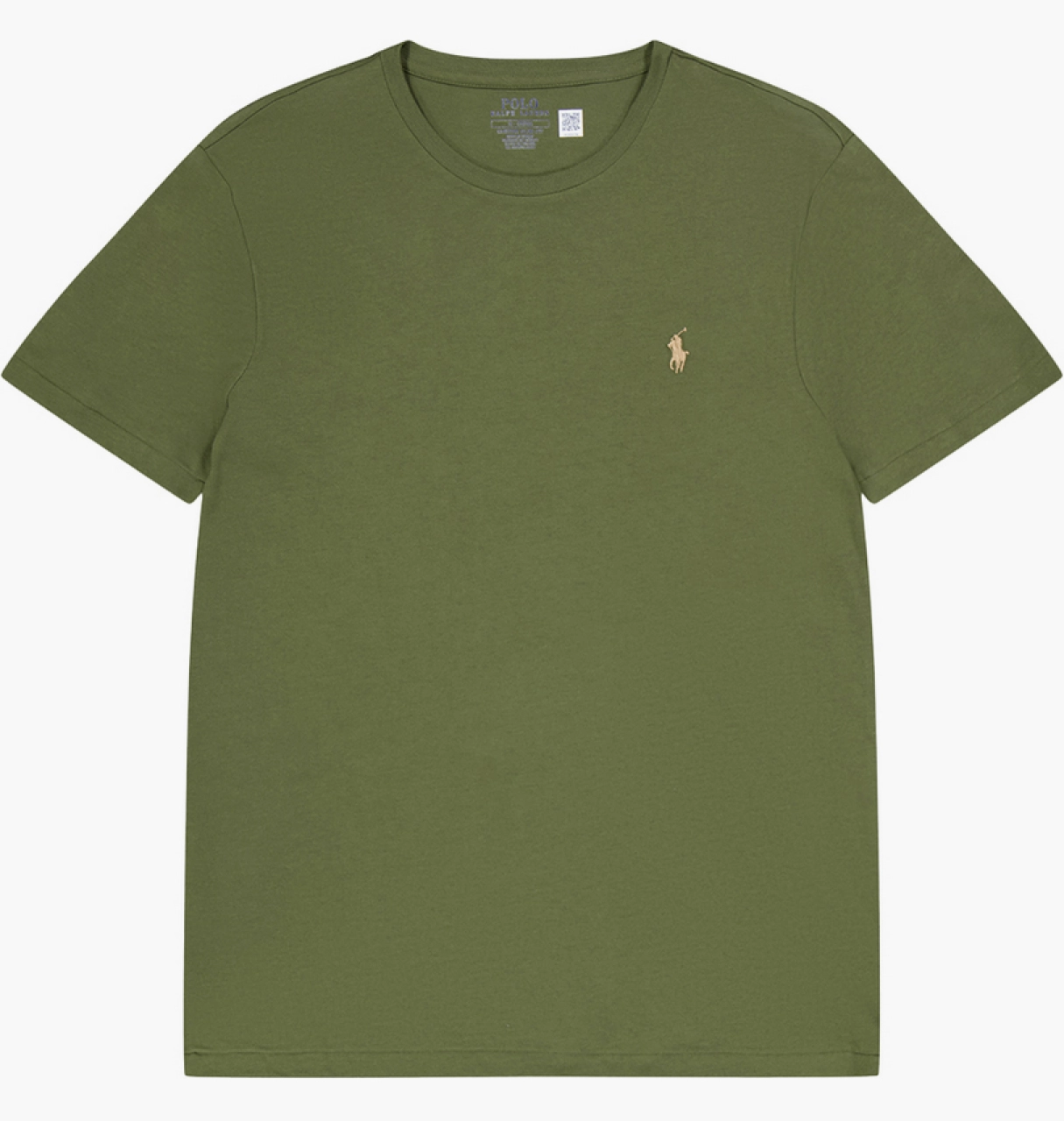 Custom Slim Fit T-Shirt — Khaki/Orange Pony
