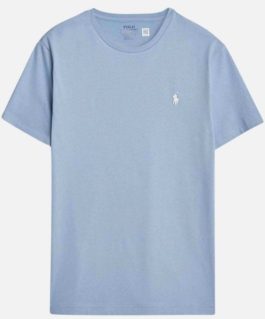 Custom Slim Fit T-Shirt — L.Blue/White Pony