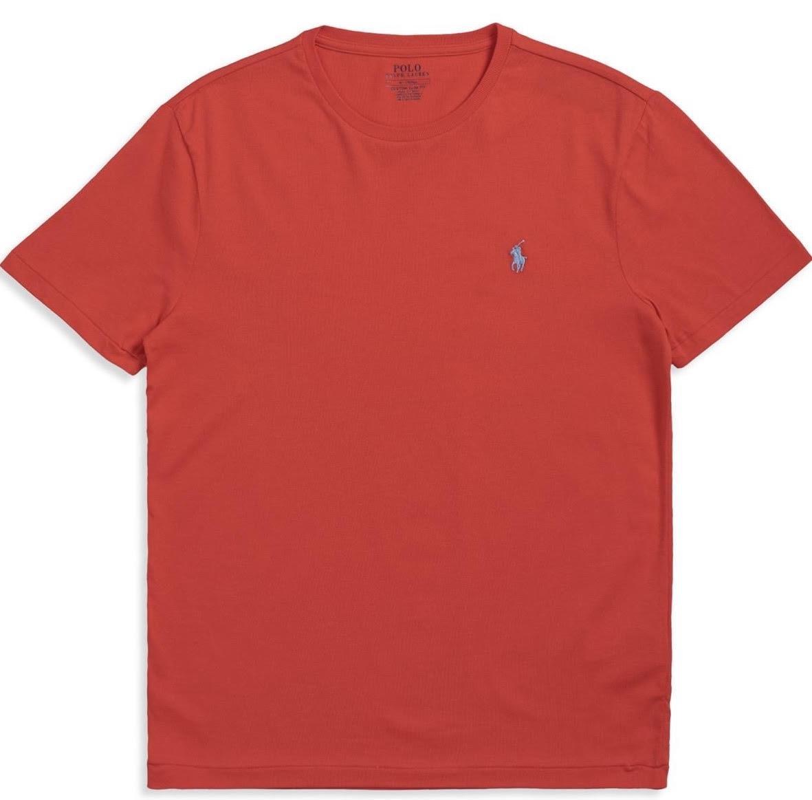 Custom Slim Fit T-Shirt — Red/L.Blue Pony
