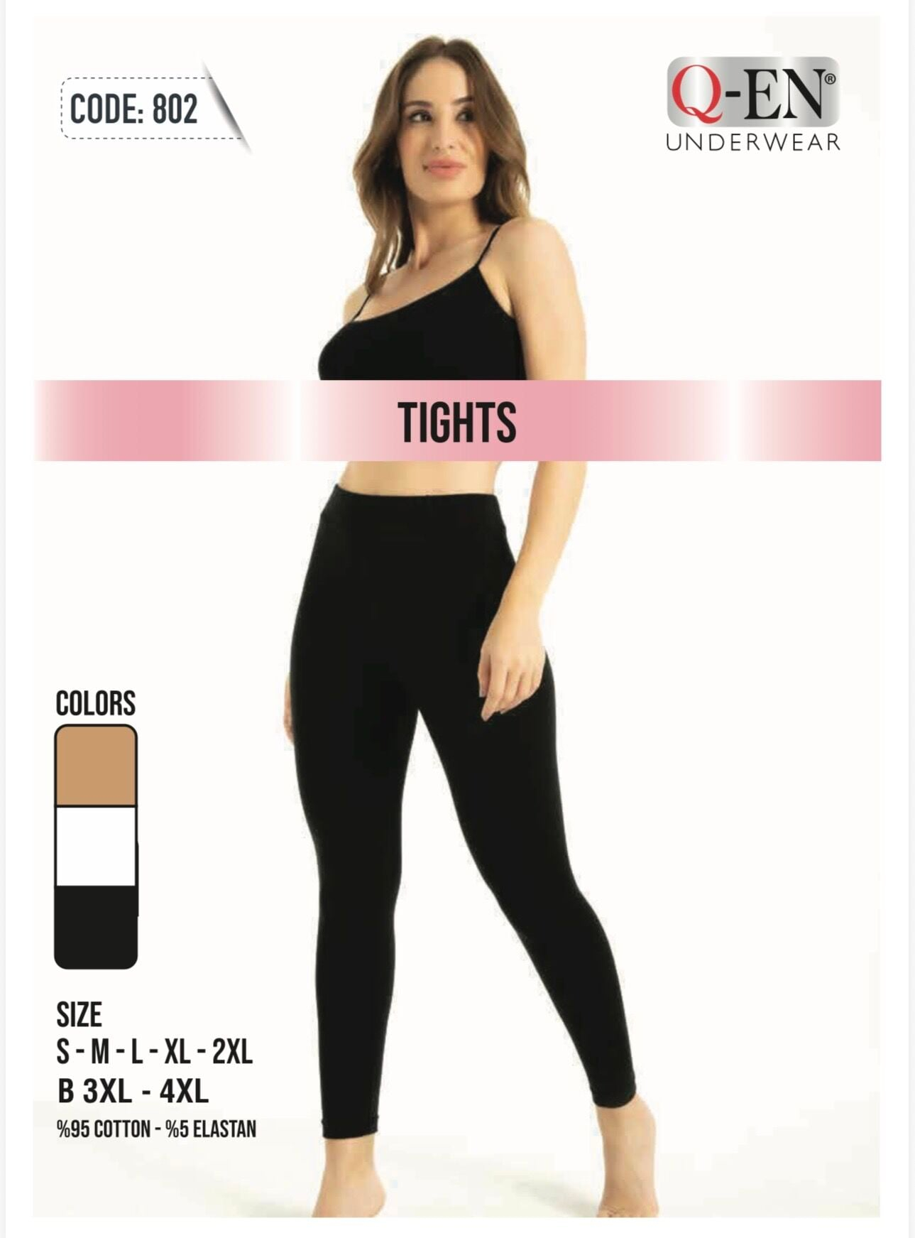 Q-EN Leggings, viscosa de bambú — 802
