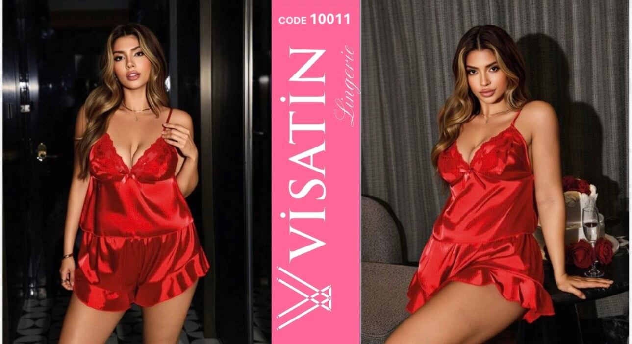 Visatin Camisón, satén, talla grande — 10011