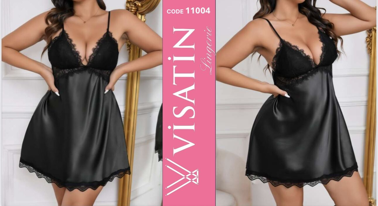 Visatin Camisón, satén, talla grande — 11004
