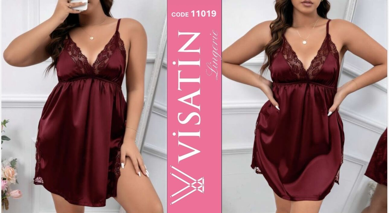 Visatin Camisón, satén, talla grande — 11019