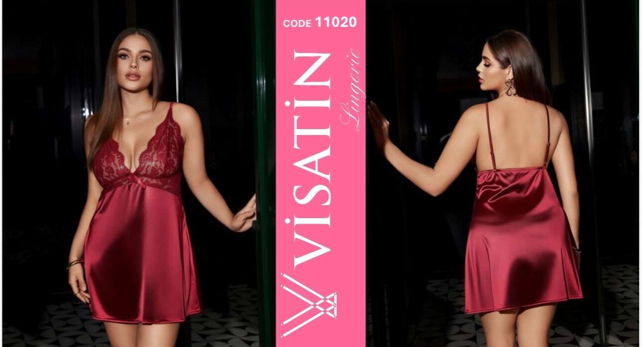 Visatin Camisón, satén, talla grande — 11020