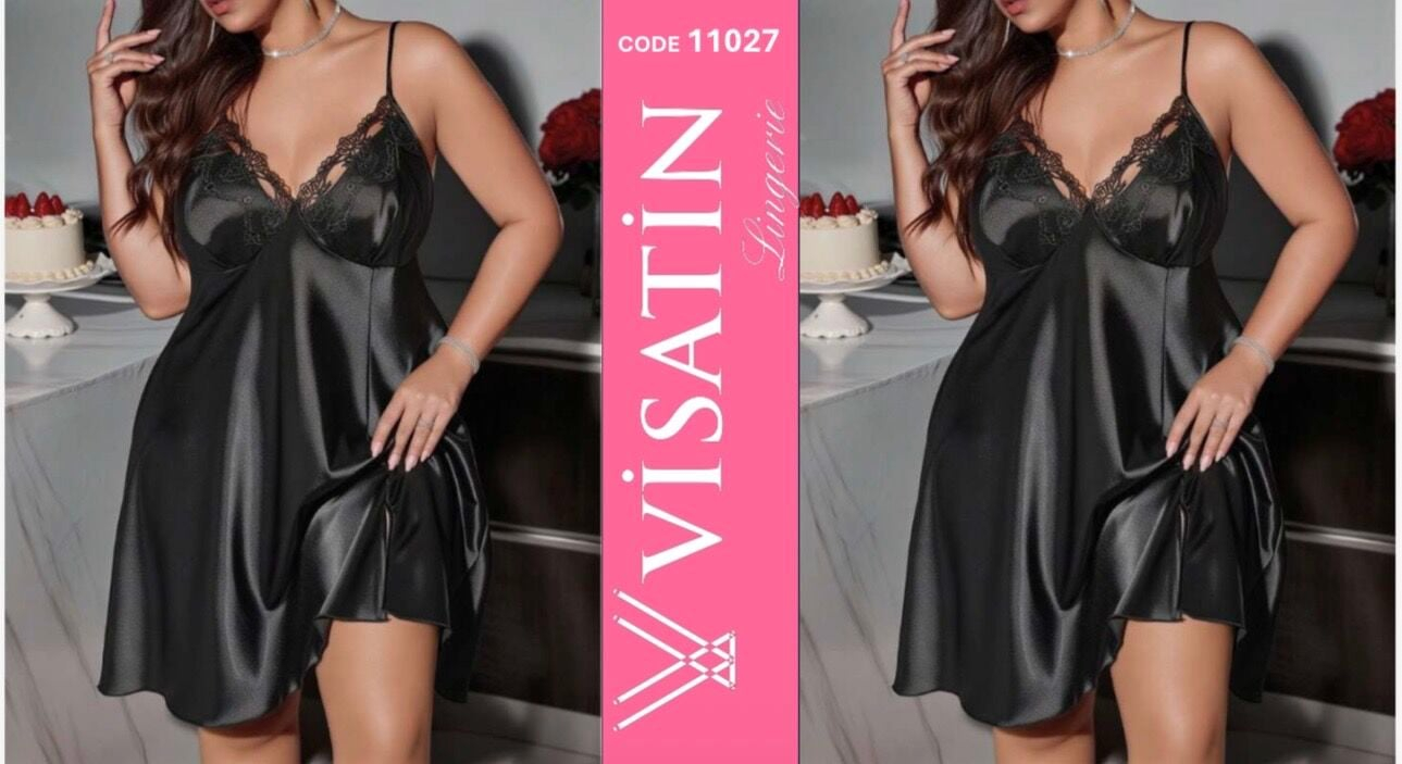 Visatin Camisón, satén, talla grande — 11027