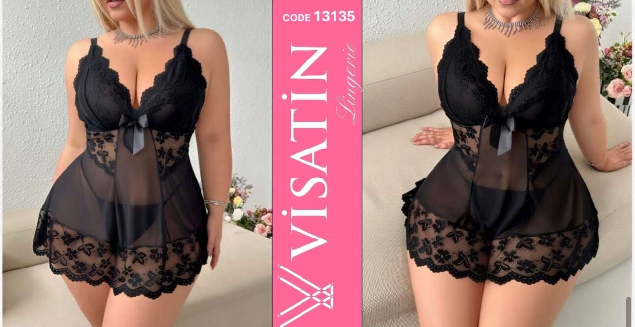 Visatin Camisón, satén, talla grande — 13135