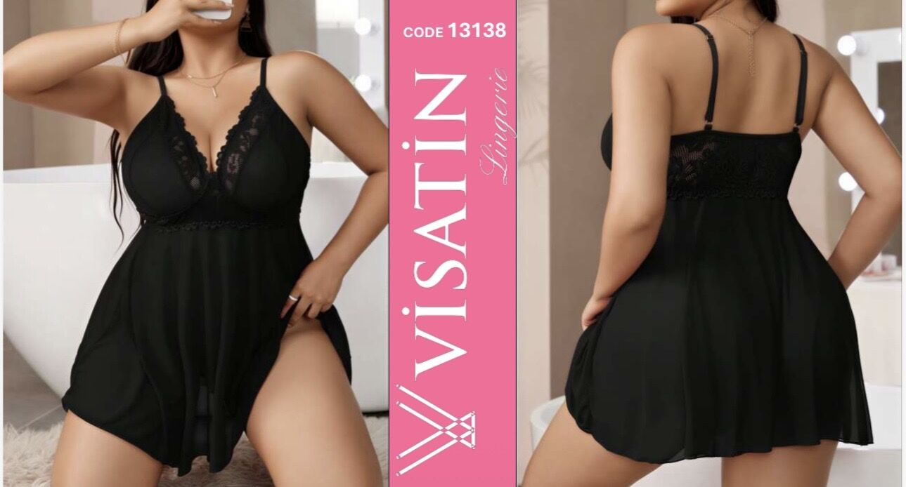 Visatin Camisón, satén, talla grande — 13138